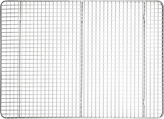 Winco 14" x 20" Silver/White 2/3 Size Wire Sheet Pan Grate