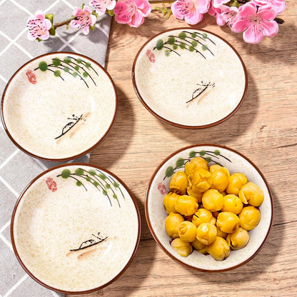 Japanese Ceramic Sauce Dish Set of 6, Sushi Dishes