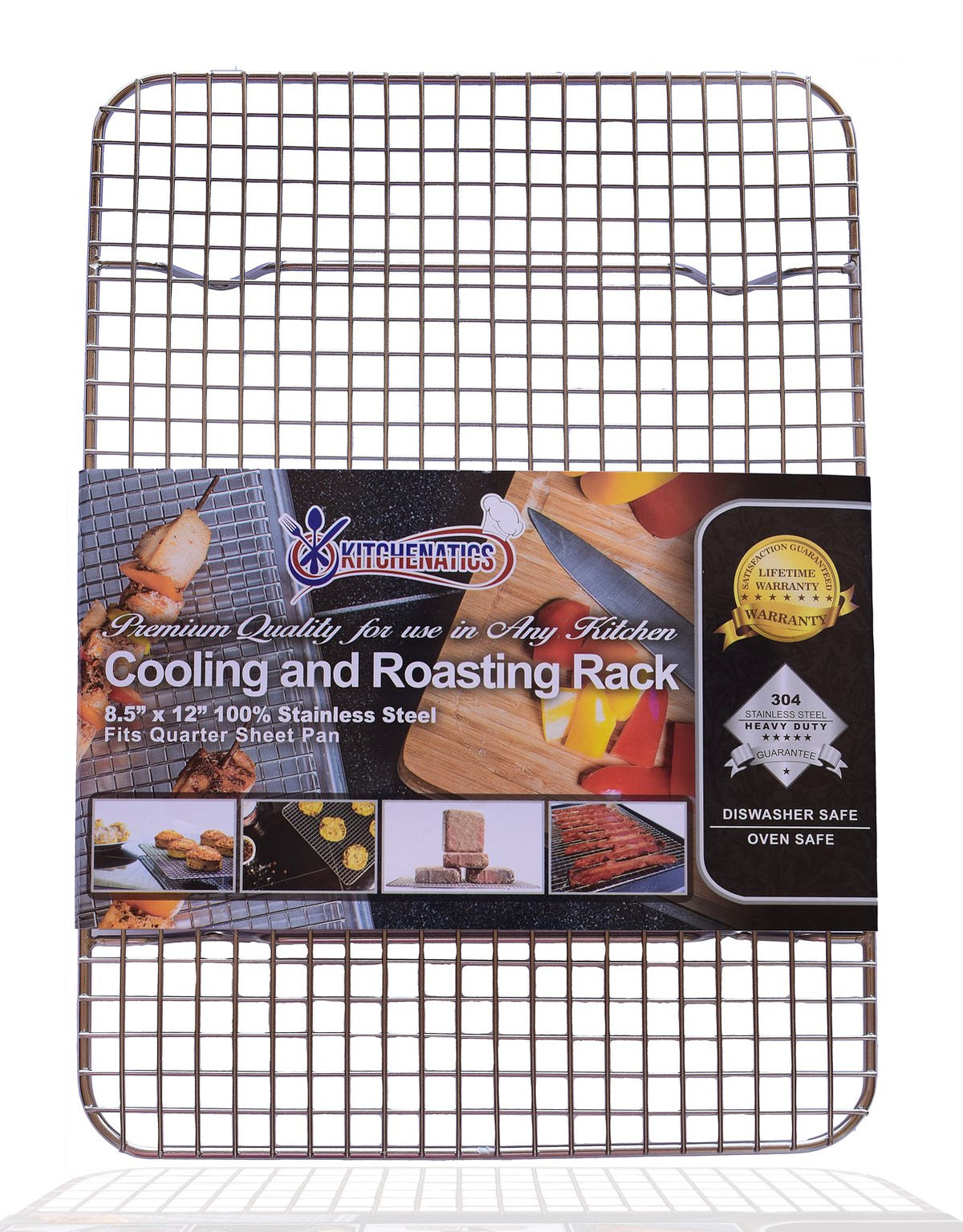 KITCHENATICS Half Sheet Cooling Rack Stainless Steel Oven Safe Set of 2