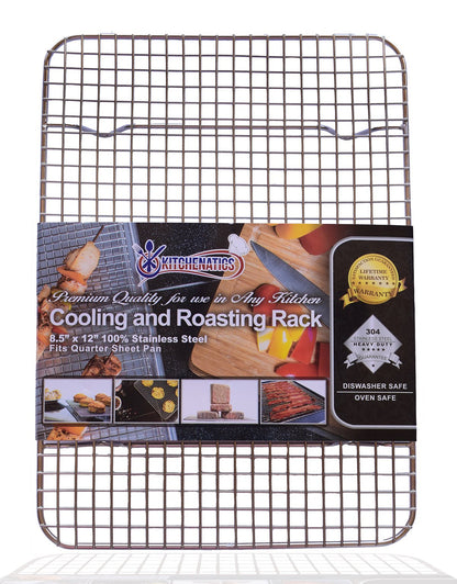 KITCHENATICS Half Sheet Cooling Rack Stainless Steel Oven Safe Set of 2