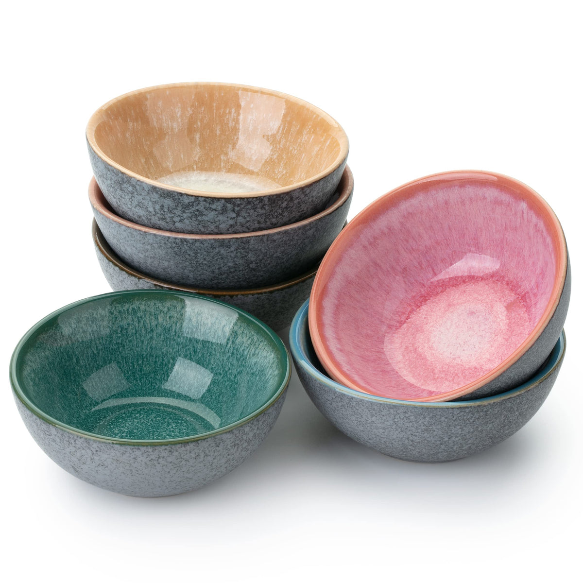 Brew To A Tea BTaT- Ceramic Dipping Bowls, 3.5 oz, 3.5 Inches, Soy Sauce Dish Ceramic, Small Serving Bowls for Side Dishes, Condiment, Sauces & Nuts, Chip-Resistant Dishwasher & Microwave Safe