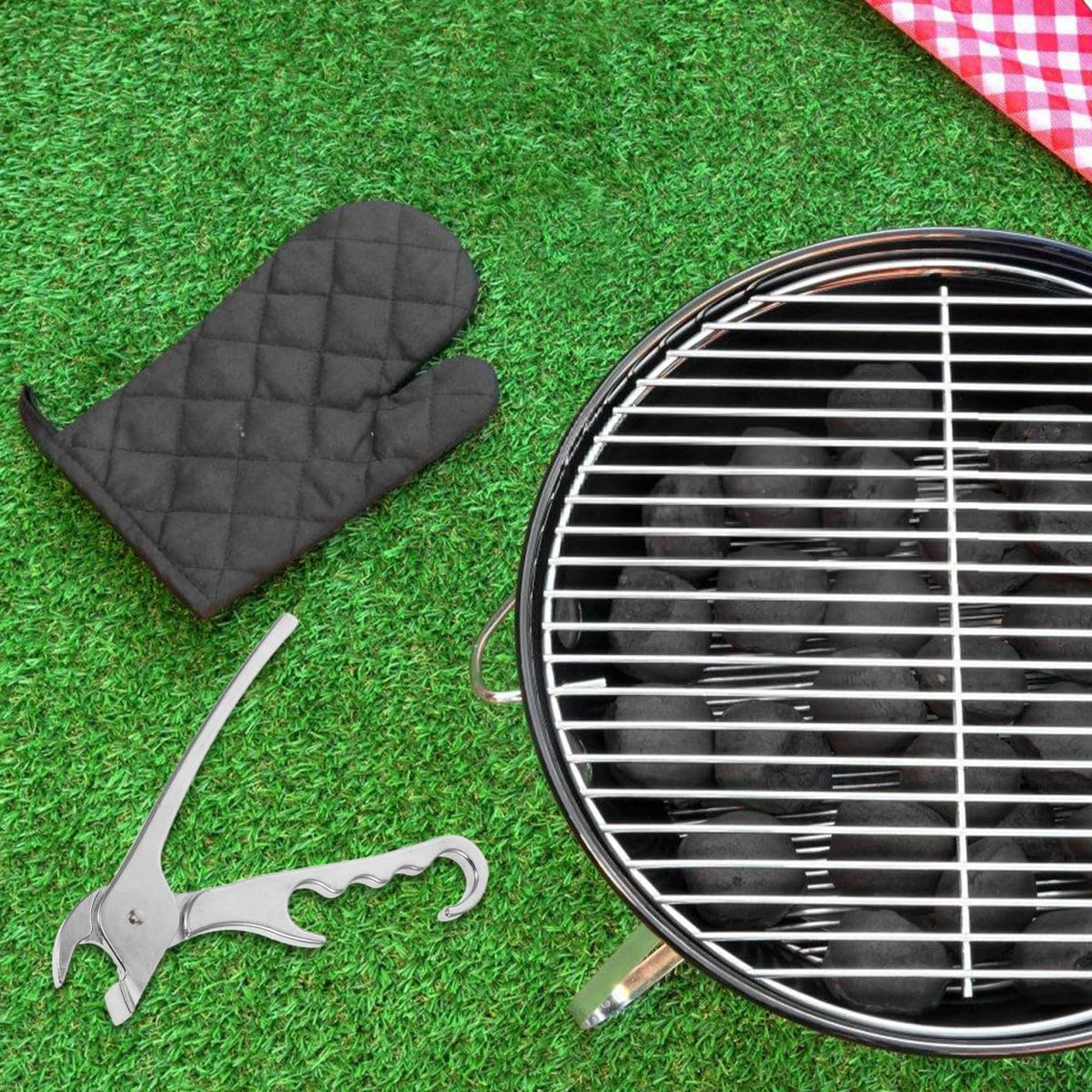 Hot Plate Gripper 7.75In Pan Gripper Clamp for Baking Trays Pizza Pans Plates Oven Use Pot Holder Tool for Safe Kitchen Handling Camping Bbq
