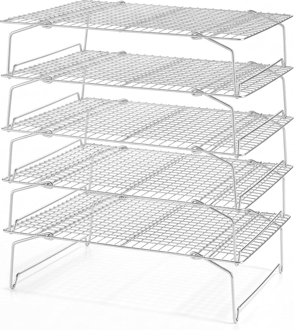 Leonyo 5-Tier Cooling Rack for Cooking and Baking, 15 x10 Inch Wire Racks