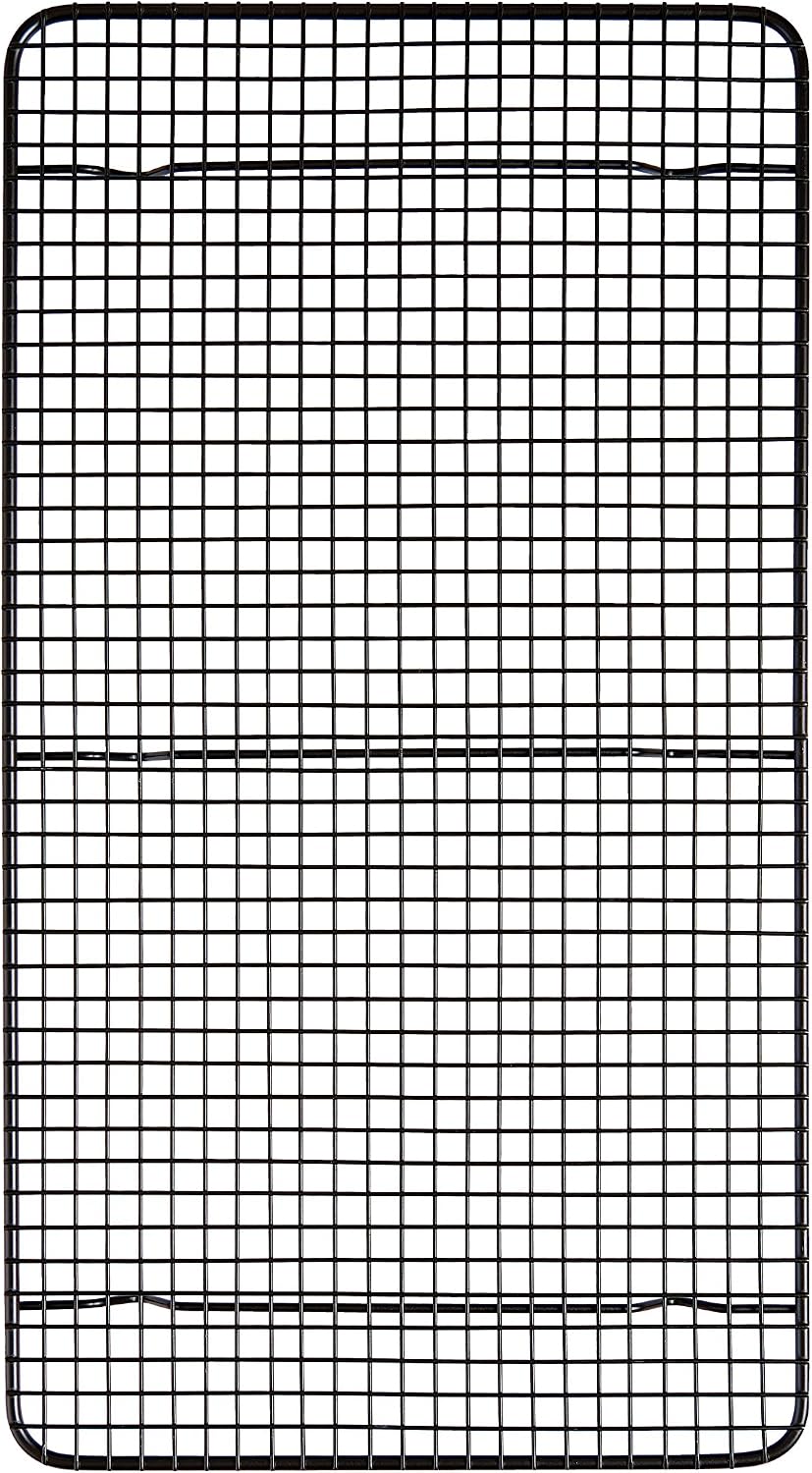 Mrs. Anderson's Baking Professional Nonstick Cooling Rack, Heavy Duty Silicone-Coated Steel, 10 x 18 x 0.75-Inches