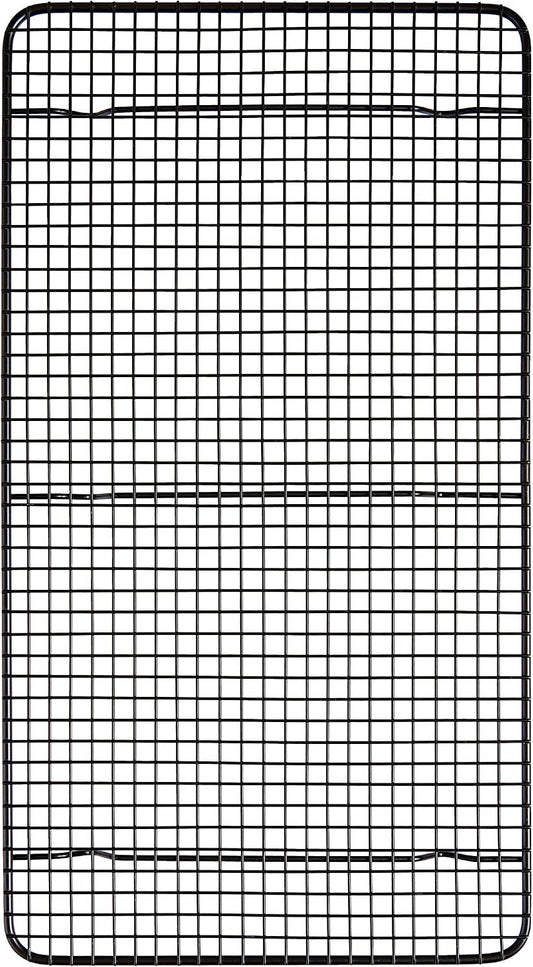 Mrs. Anderson's Baking Professional Nonstick Cooling Rack, Heavy Duty Silicone-Coated Steel, 10 x 18 x 0.75-Inches