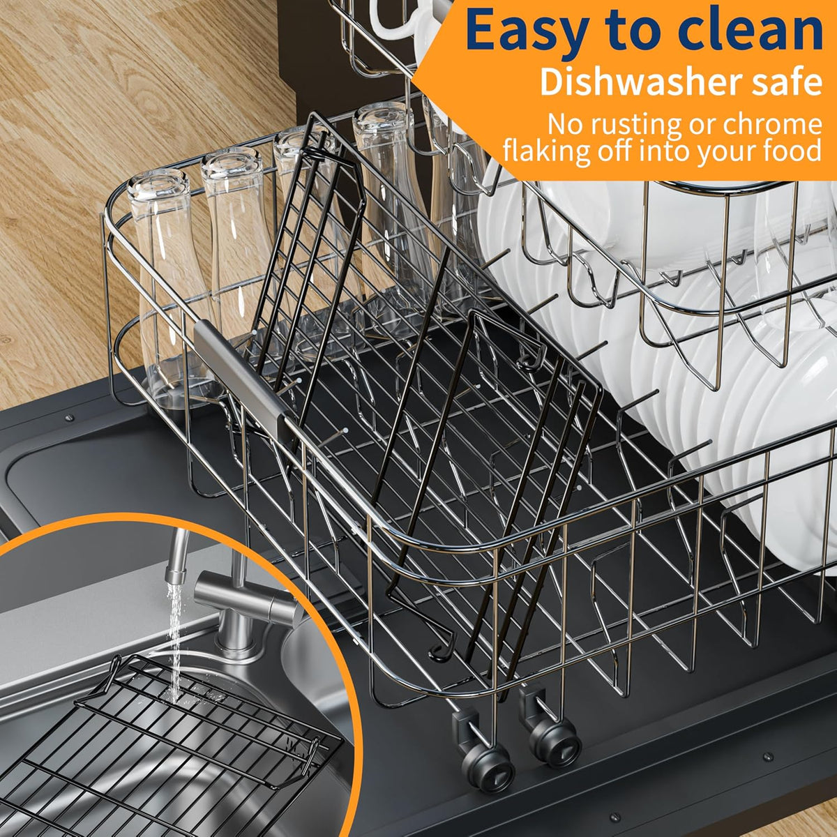 4PCS Cooling Racks for Cooking and Baking, Collapsible 4 Tiers 10"X16" Cool Batches of Cookies, Non-Stick & BPA-Free, Oven and Dishwasher Safe (Black-202)