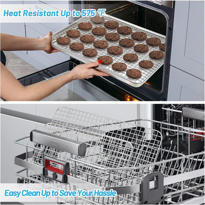 TeamFar Cooling Rack, Stainless Steel Baking Rack for Oven
