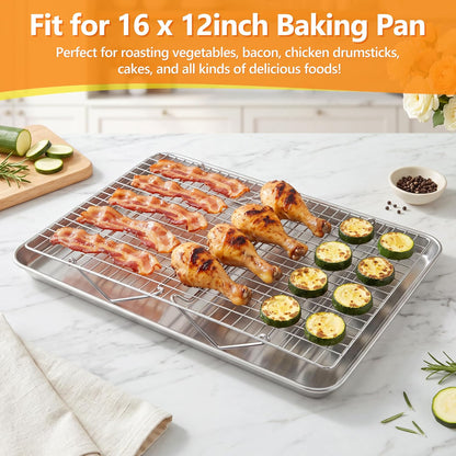 Leonyo 5-Tier Cooling Rack for Cooking and Baking, 15 x10 Inch Wire Racks