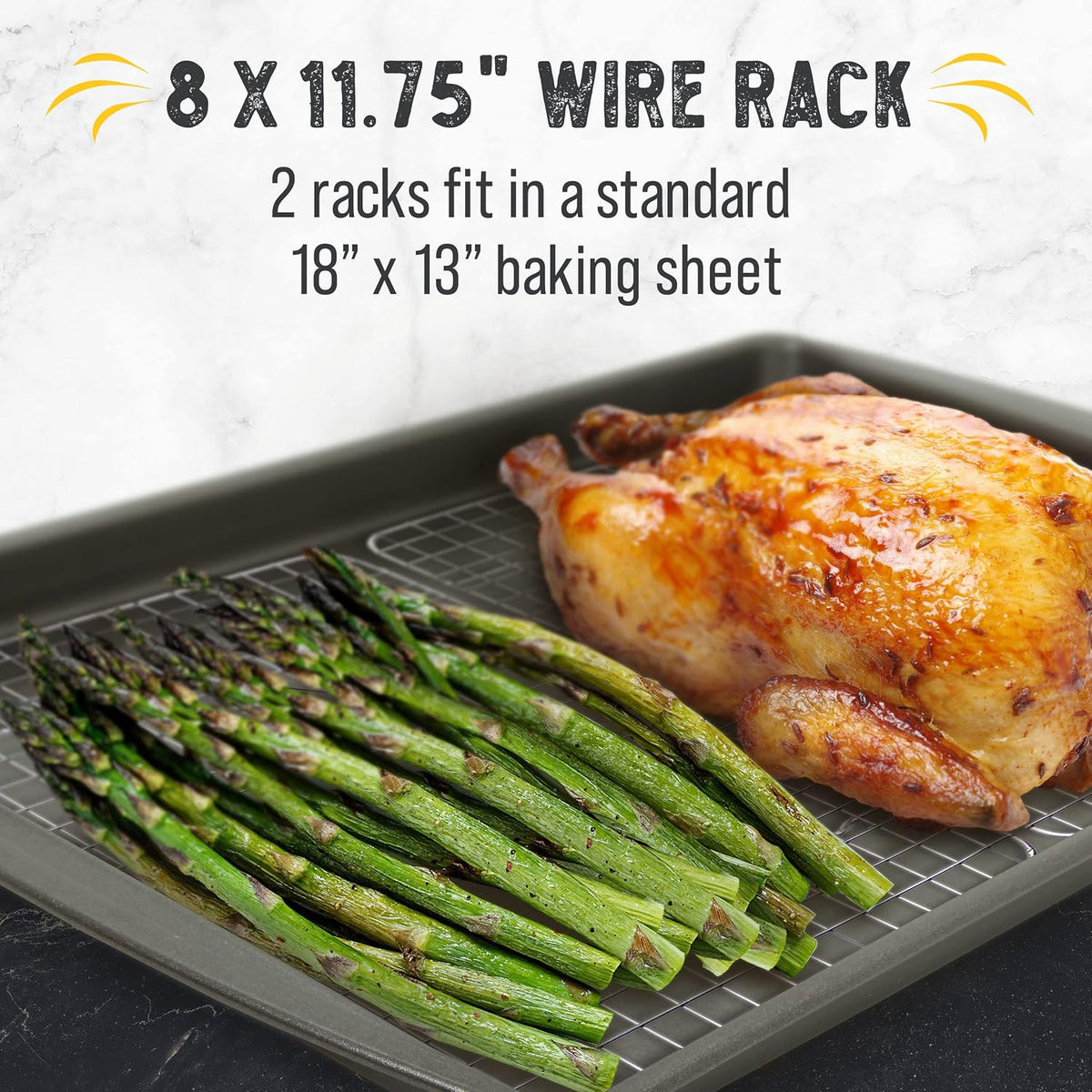 Checkered Chef Cooling Racks for Cooking and Baking - Cooling Wire Rack