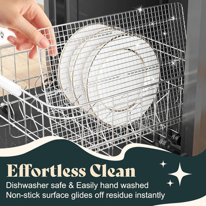 Cooling Racks 11.5 x16.5 in, Tight-Wire Stainless Steel Baking Rack 2-Pack