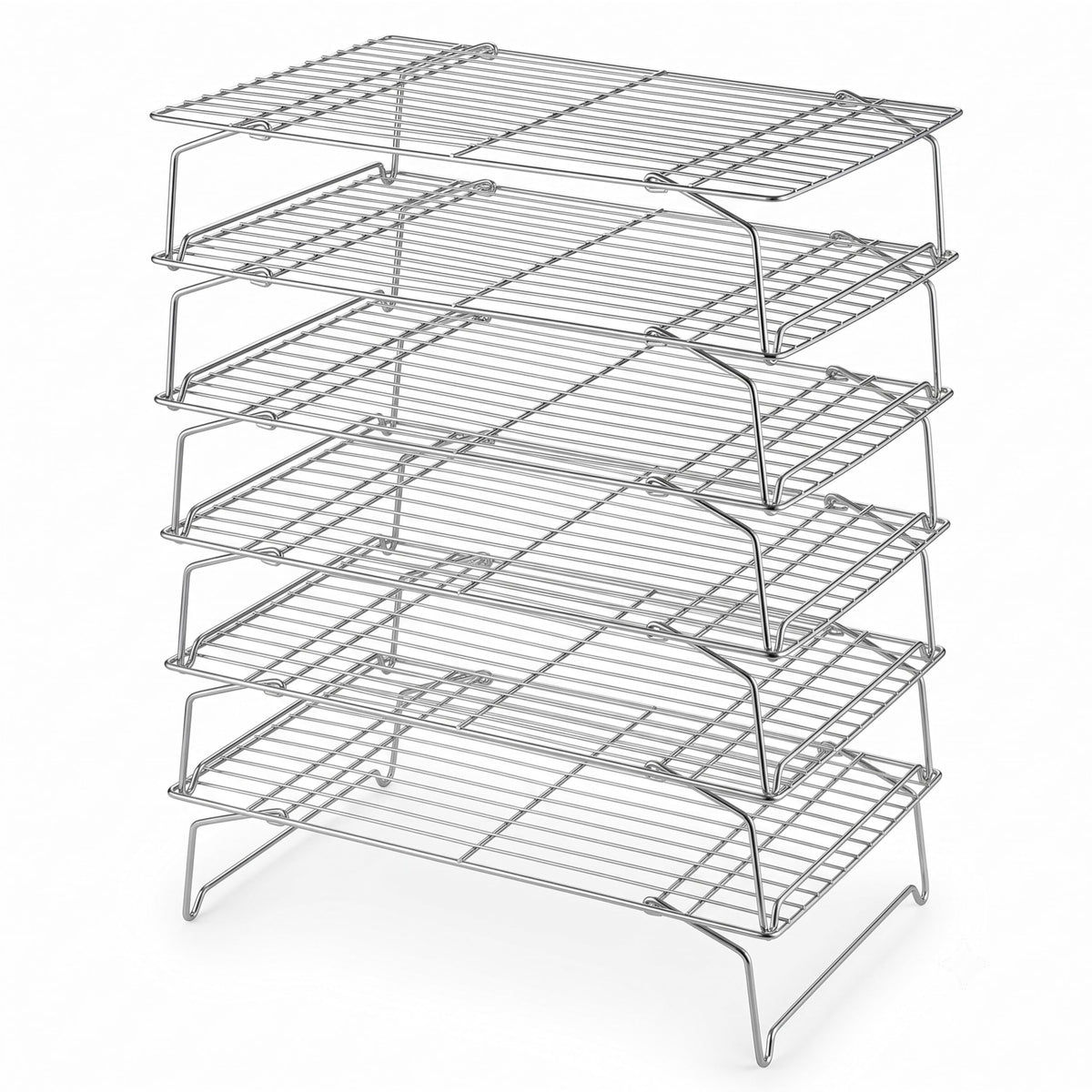 LIANYU Cooling Rack 15"x10", 3-Tier Stackable & Collapsible Cooling Racks
